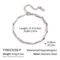 Especificaciones de la pulsera de acero inoxidable pulido con medidas y el peso - Yyb023198-p