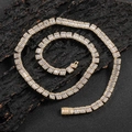 Iced out 8mm gold tennis chain necklace with square zircon stones for hip hop men - Gold