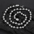 Collana a sfere da 8 mm in acciaio inossidabile con chiusura a moschettone su roccia scura - Collana 24 Pollici (Lunghezza 60,96 cm) / Color Acciaio