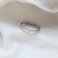 Anillos de pareja de plata de ley S999 con grabado de fuegos artificiales y mariposa - Abierto Ajustable / Color Oro Blanco Hombre