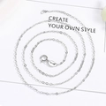 Minimalist S925 sterling silver Rollo chain necklace with a classic spring ring clasp - 925 Silver (45cm) / Cross Chain (Thick)