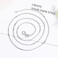 Classic S925 sterling silver box chain necklace with elegant spiral arrangement - 925 Silver (45cm) / Box Chain (Thick)