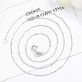 S925 sterling silver water wave twist chain with spring clasp in bright silver finish - 925 Silver (40+5cm) / Starry Sky Chain
