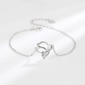 Pulsera de delfín en plata S925 con nácar blanco y detalles de piedras de circón - Oro Blanco