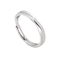 Minimalist S925 sterling silver twist knot ring with adjustable open band for women - Adjustable Open / Women's Style
