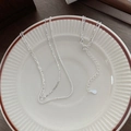 Minimalist S925 sterling silver Chopin chain necklace with adjustable spring clasp - 925 Silver / Silver