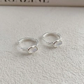 Orecchini a cerchio in argento S925 con pendenti in pietra di luna arcobaleno ovale - Argento 925 / Argento