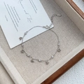 Elegant S999 sterling silver butterfly bracelet with sparkling zircon stones - 990 Silver / White Gold