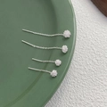 S925 sterling silver dandelion tassel earrings and studs on a green ceramic plate - Large (C556) / 925 Silver / Silver