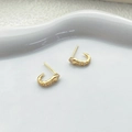 Pendientes de serpiente en plata S925 dorada con circonitas brillantes de diseño moderno - Plata 925 / Dorado