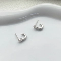 Pendientes de serpiente en plata S925 con circonitas sobre bandeja de cerámica - Plata 925 / Oro Blanco
