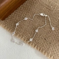 Elegant S925 sterling silver bubble zircon bracelet with adjustable extender chain - 925 Silver / Silver