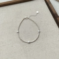 Eleganteres S925 Sterlingsilber Sternenarmband mit schimmernder Silberkettenstruktur - 925er Silber / Silber