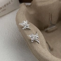 Orecchini a lobo iris minimalisti in argento sterling S925 con finitura lucida - Argento 925 / Argento