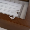 Elegant S925 sterling silver water drop hoop earrings with a polished minimalist finish - 925 Silver / White Gold (C433)