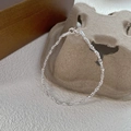 Bracciale minimalista in argento sterling S925 con texture a spirale e moschettone - Argento 925 / Bracciale Argento Texture Intrecciata (F230)