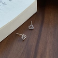 Minimalistische S999 Sterling Silber Wolken Ohrstecker mit poliertem Hohl-Design - Silber