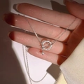 Collar de planeta en plata S925 con colgante de estrella y circonitas brillantes - Plata 925 / Oro Blanco