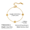 Dettaglio del bracciale con margherite in acciaio inossidabile oro con estensione - Bracciale Margherita Oro (YYB023196-G)