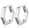 Flat Hexagon Silver (Single Piece)