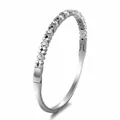 Elegant silver stainless steel bangle with sparkling embedded crystals for women - Silver Four-Leaf Clover Rhinestone Style (39B-B-6)
