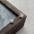 Elegante S999 zilveren klaver opaal oorknopjes voor dames met een vintage uitstraling - 990 zilver / Zilver