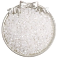 Faceted 4mm glass beads in iridescent white AB finish for DIY jewelry crafting - 4mm / White