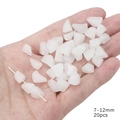 Irregular white translucent glass beads for DIY jewelry making 7-12mm 20pcs pack - 7-12mm (Approx 20pcs/Pack) / White Jade