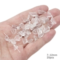 Irregular transparent glass beads for DIY jewelry making, 7-12mm size, 20 pieces set - 7-12mm (Approx 20pcs/Pack) / Clear White