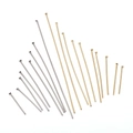 Assorted stainless steel T-pins in gold and silver finishes for DIY jewelry making - T Pins / 100 Pieces/Pack (0.6x15mm) / Steel