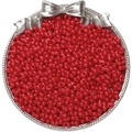 Polished vibrant red glass seed beads in a silver tray for DIY jewelry making - Baking Varnish Style / 6x4mm (5g/Pack, Approx. 100 Pieces) / Red