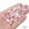 Irregular pink iridescent glass beads sized 7-12mm for DIY jewelry and nail art crafts - 7-12mm (Approx 20pcs/Pack) / Pink