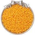 Polished bright yellow peanut-shaped two-hole beads displayed in a silver bow tray - Baking Varnish Style / 6x4mm (5g/Pack, Approx. 100 Pieces) / Orange