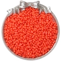 Bright orange dual-hole seed beads in a silver bow tray for handmade DIY jewelry - Baking Varnish Style / 6x4mm (5g/Pack, Approx. 100 Pieces) / Orange Red