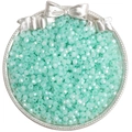 Polished 4mm mint green faceted glass beads with aurora coating for DIY jewelry - 4mm / Green