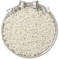 White double-hole twin beads in a silver tray for DIY jewelry making and bead weaving - Baking Varnish Style / 6x4mm (5g/Pack, Approx. 100 Pieces) / Beige