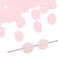 Perles lanterne rose translucide de 8mm pour la fabrication de bijoux et de bracelets DIY - Env. 8mm de diamètre (20 pièces/paquet) / Rose Clair
