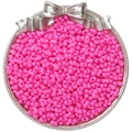 Vibrant bright pink peanut shaped glass seed beads in a silver bow tray for DIY jewelry - Baking Varnish Style / 6x4mm (5g/Pack, Approx. 100 Pieces) / Rose Red