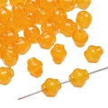 Perles de lanterne en verre orange translucide de 8mm pour la création de bijoux DIY - Env. 8mm de diamètre (20 pièces/paquet) / Jaune Ambre