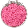 Glossy rose pink peanut-shaped glass beads with double holes for DIY jewelry making - Baking Varnish Style / 6x4mm (5g/Pack, Approx. 100 Pieces) / Deep Pink