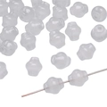 Perles de lanterne en verre blanc 8mm facettées pour création de bijoux DIY - Env. 8mm de diamètre (20 pièces/paquet) / Gris