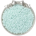 Flat oval mint green glass beads with double holes for DIY jewelry making and crafts - Baking Varnish Style / 6x4mm (5g/Pack, Approx. 100 Pieces) / Light Cyan