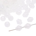 Perles de lanterne en verre blanc translucide de 8mm avec facettes pour bijoux DIY - Env. 8mm de diamètre (20 pièces/paquet) / Blanc