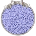 Lavender purple dual-hole glass beads displayed in a decorative silver tray for jewelry - Baking Varnish Style / 6x4mm (5g/Pack, Approx. 100 Pieces) / Violet