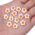 Perline di conchiglia naturale a forma di margherita per la creazione di gioielli fai da te - 10mm Lato Singolo