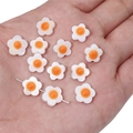 Detailed view of handmade egg flower shell beads for DIY jewelry bracelets and necklaces - 10mm Double-sided (5 Pieces/Pack)