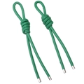 Par de colgantes de nudo de cuero PU verde hierba con tapas de metal plateado - Estilo Verde (6003148521166) / Longitud Total 18cm (1 Pieza/Paquete) / Verde