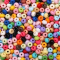 Mixed color glass seed beads for DIY jewelry making in vibrant round ring shapes - 6mm Hole 1.5mm Random Mix 20g Pack