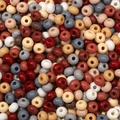 Mixed color glass round beads for DIY bracelets and necklaces with smooth finish - 66# Mixed Round Beads Set / 6mm/Aperture 1.5mm (20g/Pack Approx 85pcs) / Maillard Color Palette