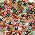 Mix di perline in acrilico 7x4mm con stelle e lune dorate per la creazione di gioielli fai da te - Base Multicolore Con Motivo Dorato